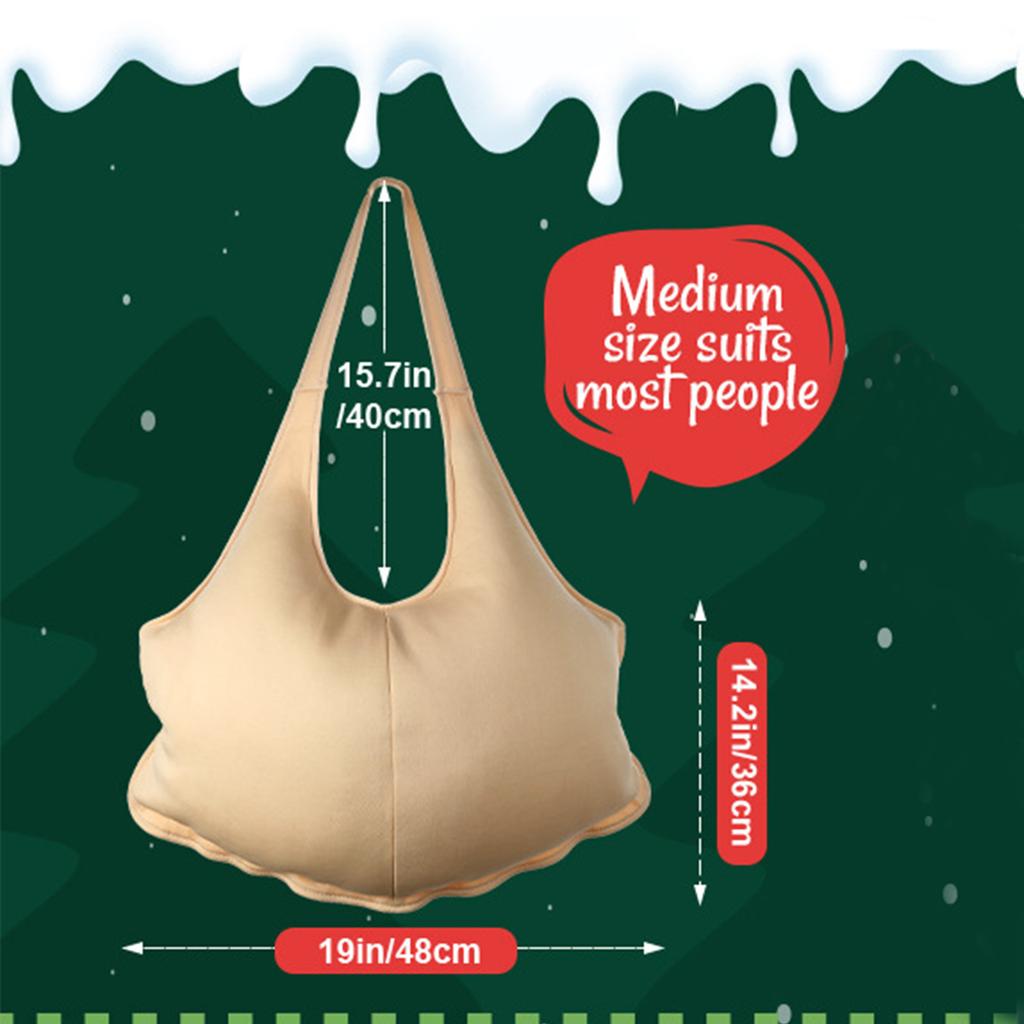 Mit Schwamm gefüllter Bauch & Po, Verwandeln Sie sich sofort in einen Weihnachtsmann für Bühnenpräsenz