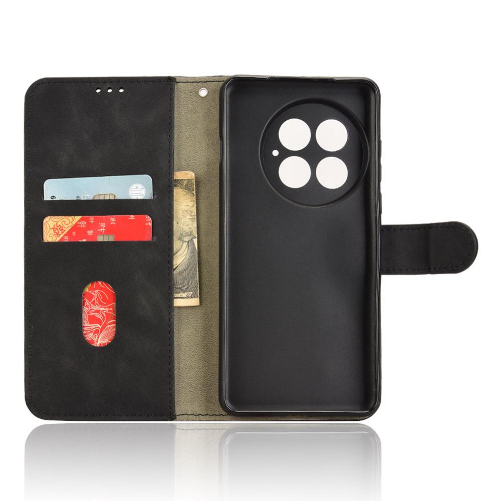

For OnePlus 13 Leather Case Skin-Feel Anti-Drop Wallet Flip Phone Cover Rose