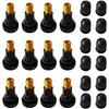 12 Pieces Snap-in Rubber Tire Valve Stems TR412 11.5mm 0.453 Inch with High Temperature Brass Valve Cores Tyre Valve Stems for Tubeless Rim Holes on