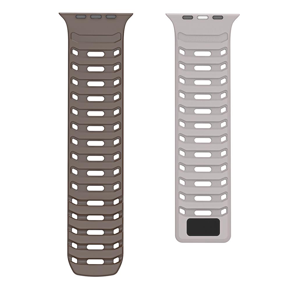 

DUX DUCIS For Apple Watch Series 10 46mm/Ultra 2 Ultra 49mm/9 8 7 45mm/SE (2023) SE (2022) SE 6 5 4 44mm/3 2 1 42mm Silicone Strap Coffee Brown