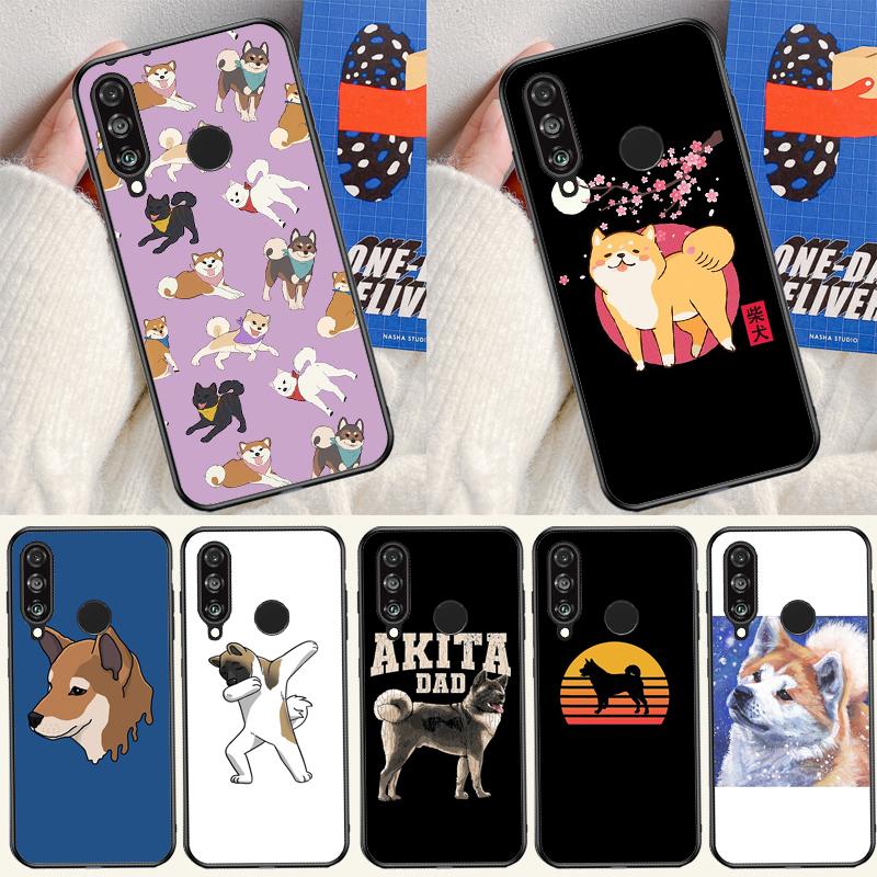 Animal Cartoon Akita Dog For Huawei P60 Pro P30 P40 Lite Nova Y61 Y91 Y90 Y70 Y60 Y72 12s 12i 11i 7i 8i 9 10 SE Case