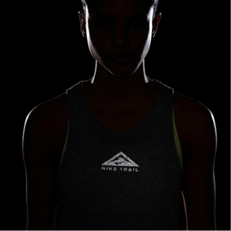 Nike City Sleek Reflective Logo Quick-Dry Knitted Breathable Sports Vest Women Tops Gray CZ9554-063