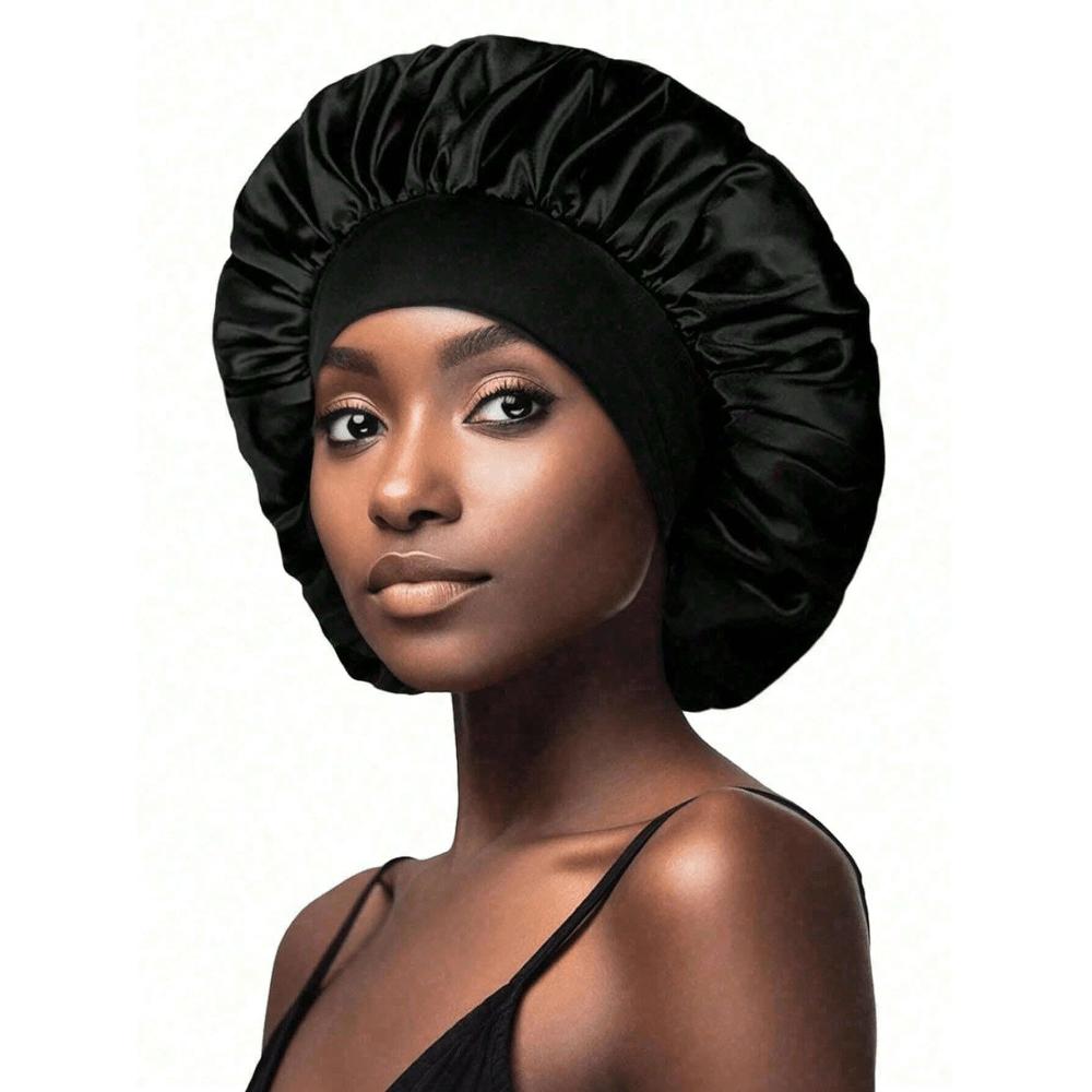 1 Stück Schlafhaube, Satin-Hauben, Weiches Elastisches Band Seiden-Schlafkappe, Seiden-Haartuch Für Lockiges Haar