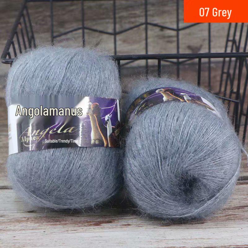 Angola Fine Mohair Yarn for Hand Knitting - Medium Fine Wool Yarn