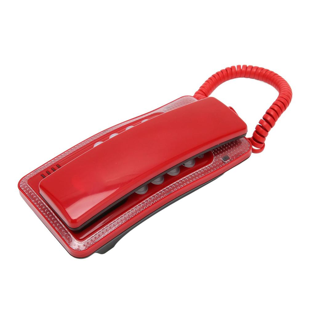 Wall Mounted Wired Telephone Rebroadcast Waterproof Dustproof Retro Wall Phone with Handset for Home Hotel Bank