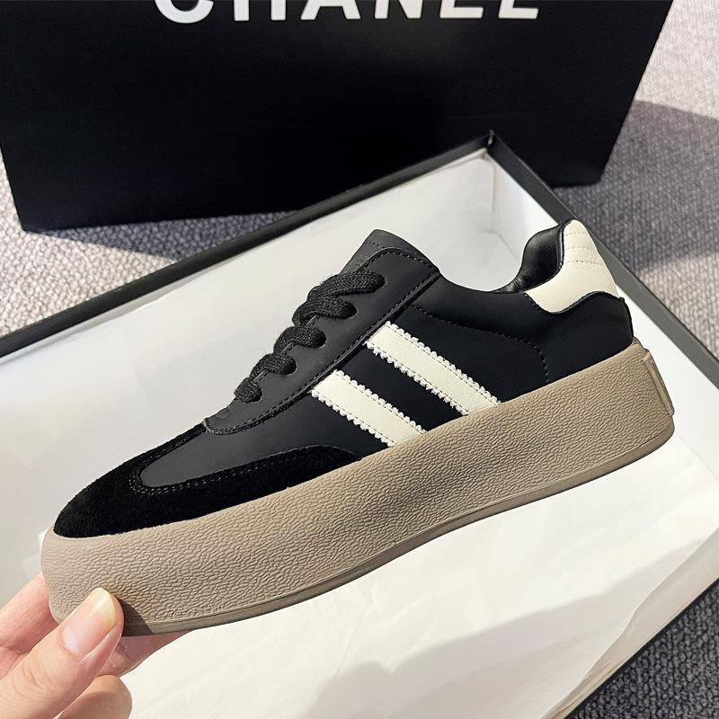 Spring Sports Shoes Platform Casual Board Shoes Women's Leather Classic Retro Versatile Forrest Gump Training Shoes