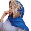 Mote Kvinner Perle Dekor Islam Muslim Ramadan Hijab Wrap Sjal Skjerf Tilbehør