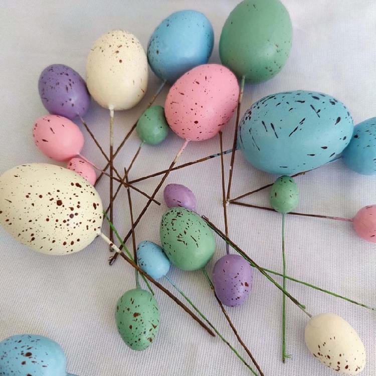 20Pcs Easter Foam Eggs DIY Party Decorative New Year Party Decoration