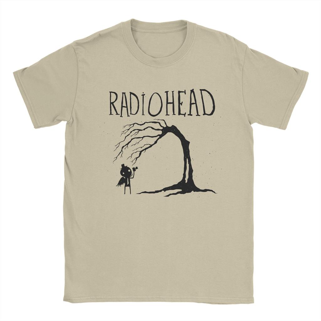 Radiohead Engel Design T-Shirts Herren Vintage 100% Baumwolle T-Shirt Rundhals Kurzarm T-Shirt Original Kleidung