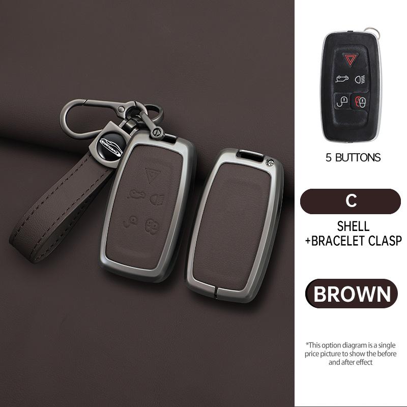 Interior Mouldings Car Key Case Cover For Land Rover Sport Freelander Discovery 4 Range Rover Sport LR4 2010 - 2012 Zinc Alloy L