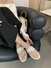 fashion Casual Women Slippers Clip Toe Summer Outside Beige Black Shallow Slip On Flat Low Heeled Ladies Party Dress Shoes Woman 35-39