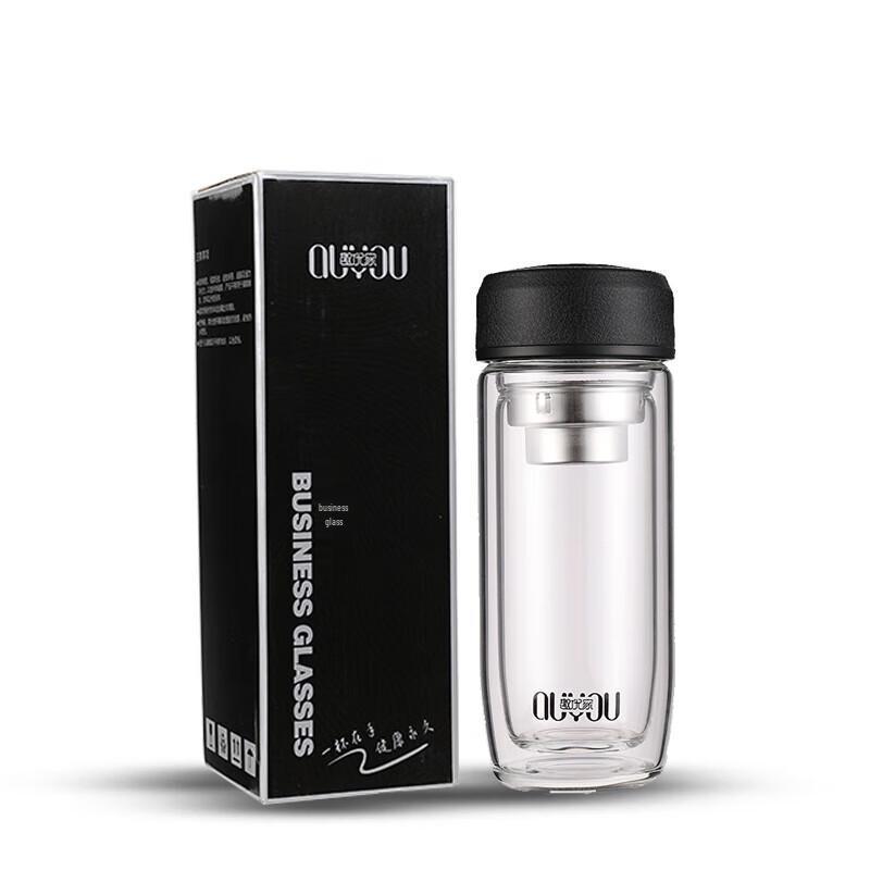 Quyoujia Double Wall Glass Business Tea Cup