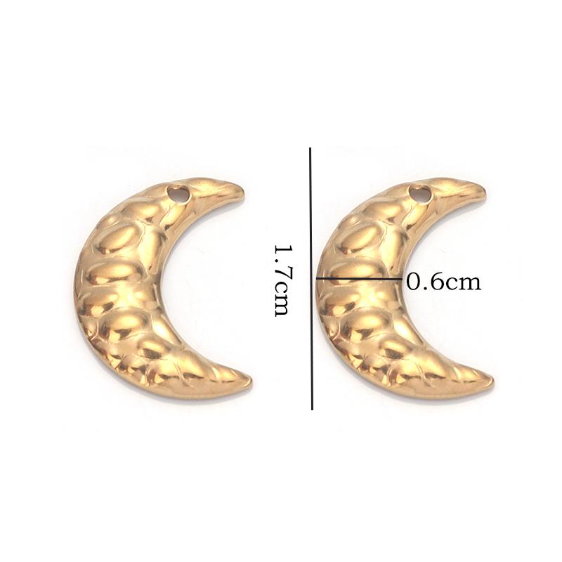 10Pcs/Lot Stainless Steel Earring Pendant Steel Gold Stripe Multi Size Style Pendant Diy Fashion Earhook Necklace Accessories