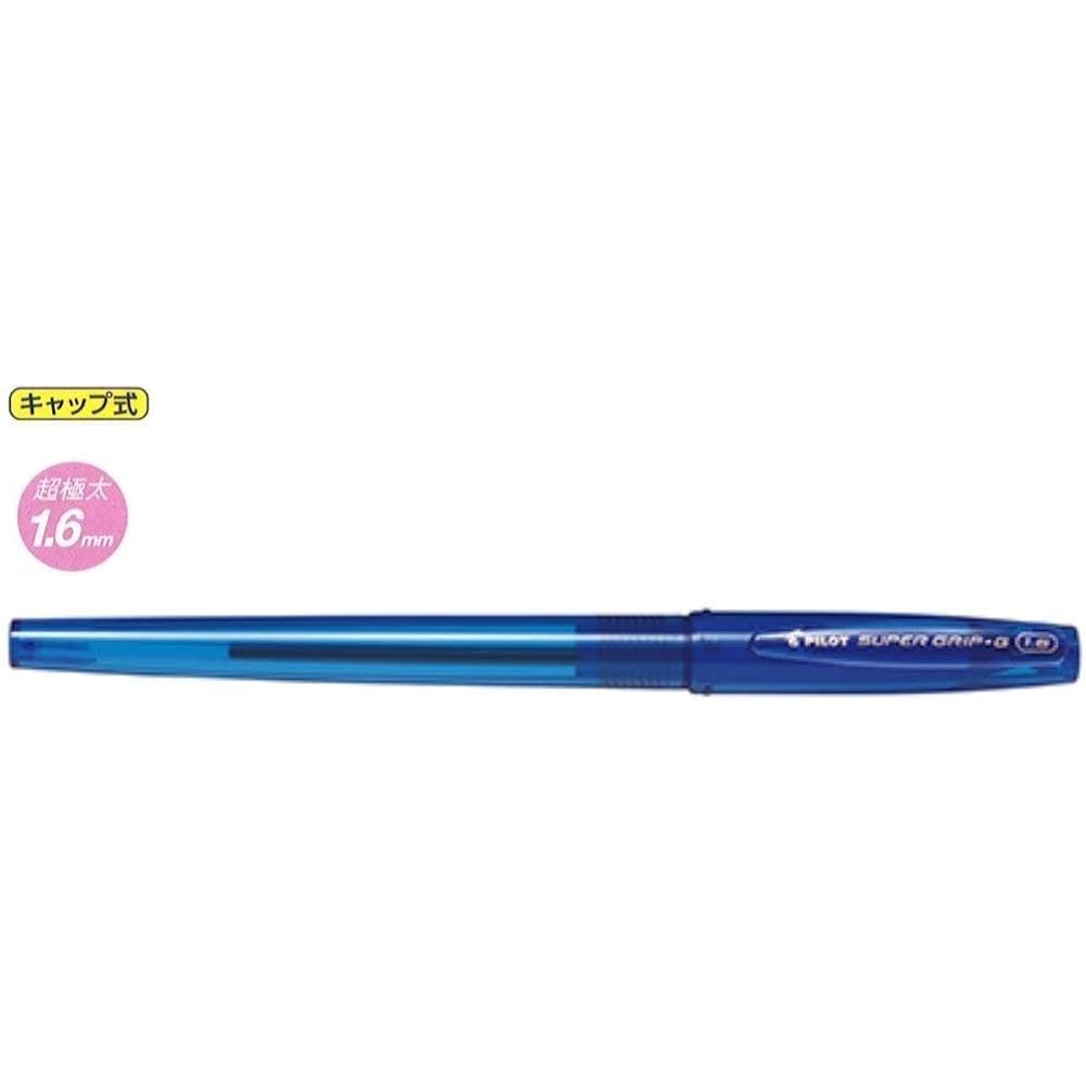 

Pilot Super Grip G Ballpoint Pen 1.6mm Extra Bold Blue Ink Cap Type 10-Pack