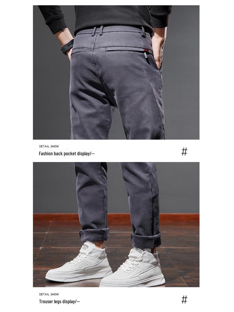2025 Spring Men's Slim-Fit Casual Straight Pants - Versatile Light Business Trousers with Stretch