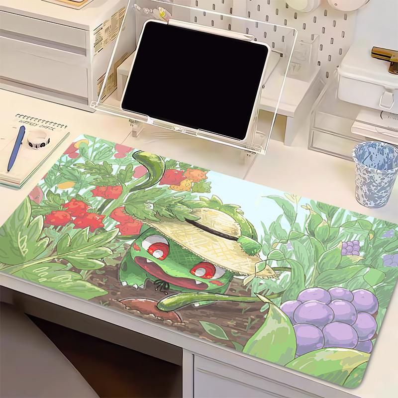 Mouse Pad Anime Gaming Accessories Varmilo PpokemonS Gamer Keyboard PC Bbulbasaur Computer Desk Mat Kawaii Green Mousepad Gift