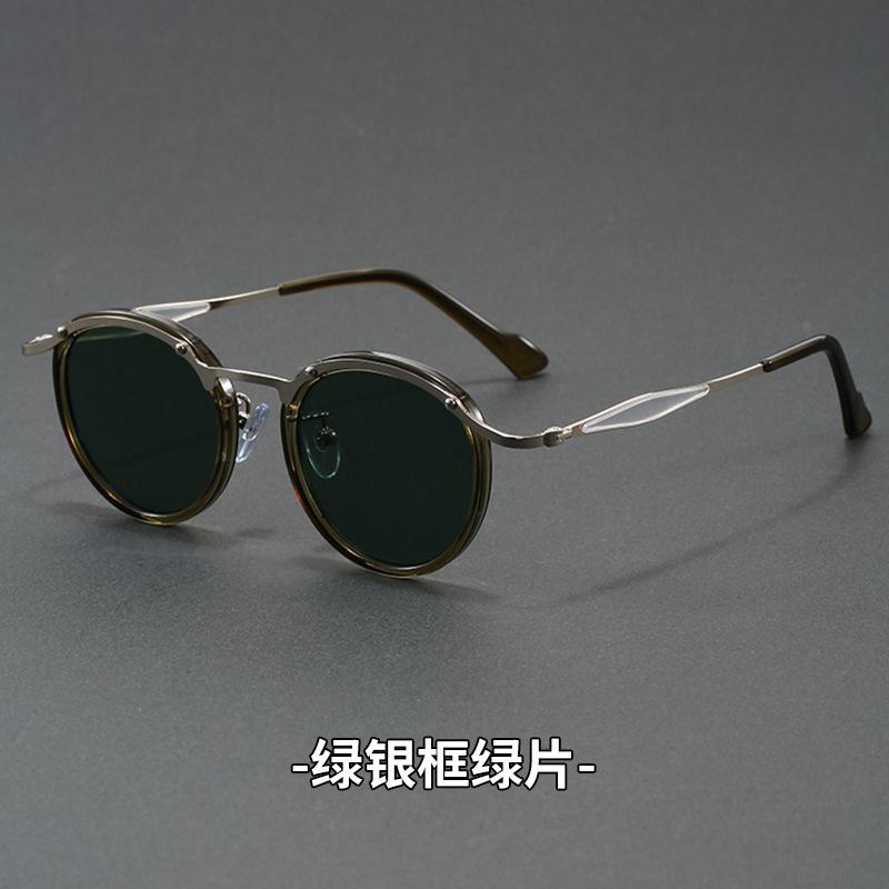 Retro Metal Frame High Quality Sunglasses for Women Men Trendy Punk Round Sun Glasses Luxury Brand Designer Driving Shades Women