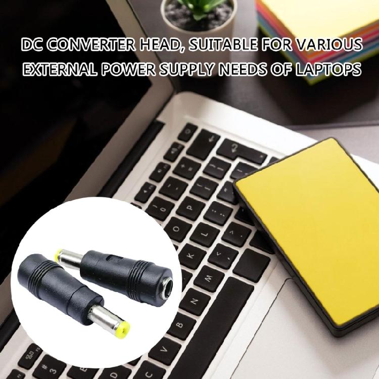 Portable Laptops Charging Adapter DC5.5x2.1mm To DC5.5x1.7mm Charging Converter Head Power Conversion Adapter Black