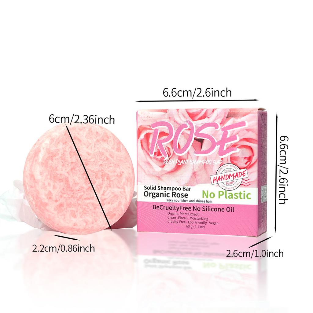 Pink Rose Shampoo Soap, Essential Oil, Handmade Soap, Nourishing, Oil Controlling, Stain Removing, Floral Fragrance Overflowing