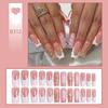 French 3D Flower Water Drop Fake Nail Tips
