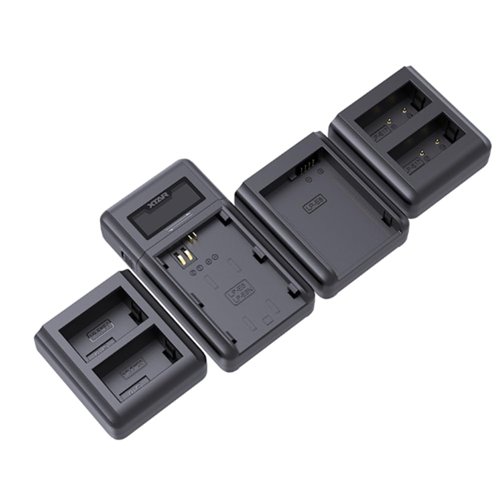 XTAR VN2 Camera Charges Two Canon Camera Batteries Simultaneously Charger, (VN2 + LP-E6/E6N)