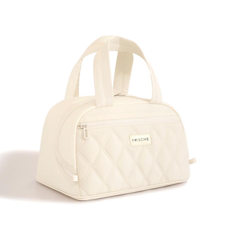 Runhui Insulated Handheld Lunch Bag - Office & Student Bento Carrier грязно-белый