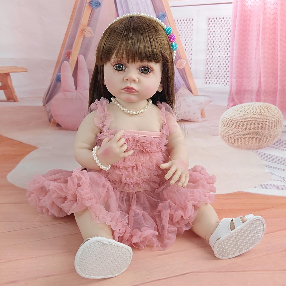 Silicone Gel 55cm Reborn Doll Dress-Up Toy for Girls - Playhouse Children's Gift