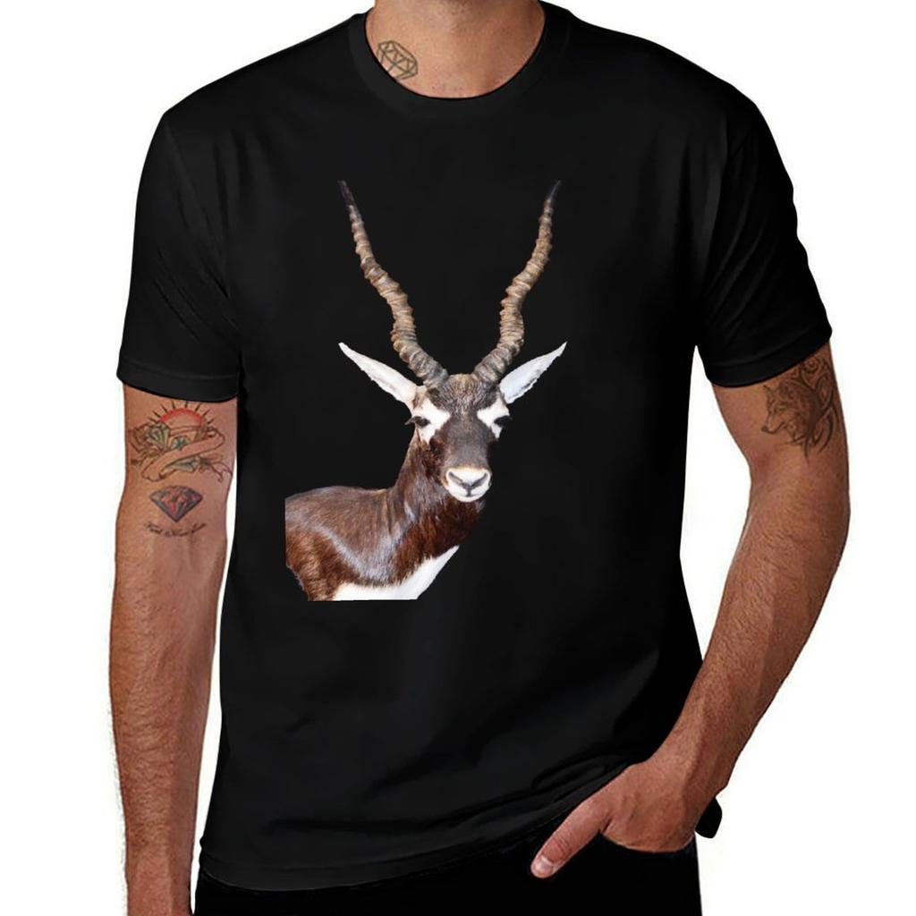 Texas Blackbuck Antelope - Po By Dody Denman T-shirt Men T Shirt Cotton 100% T Shirts For Man Cotton Funny T-shirt