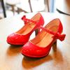 Girls Leather Shoes Autumn Bowtie Sandals New Children Shoes High Heels Princess Sweet Sandals For Girls SZ107