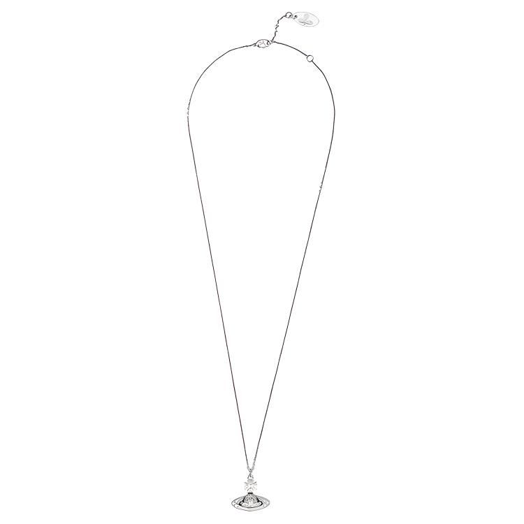 Vivienne Westwood Pina Bas Relief Small Studded Saturn Necklace Women necklace Silver 63020160W110W110