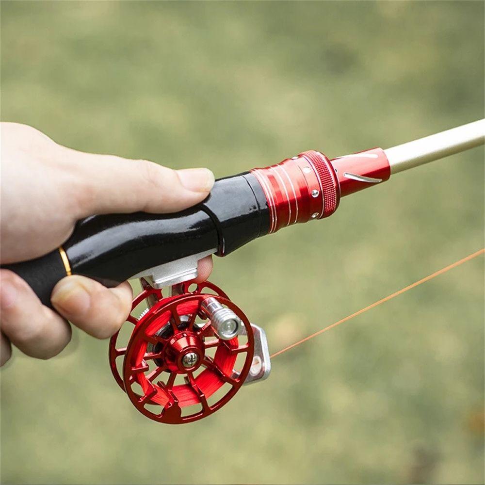 Portable Durable Outdoor Fishing Aluminum Alloy Fish Line Fish Buckle Front Wheel Fishing Tool Ice Fishing Reel