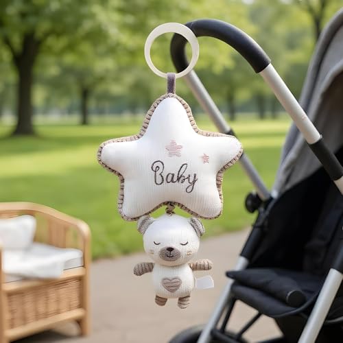 Baby Stroller Rattle | Hanging Musical Toy | Soothing Lullaby Sensory Stimulation Early Learning Toy for Newborns Infants Boys Girls