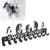 Key Holder Hooks Organizer Hanger Rack Wall Mounted with Screws Anchors Home Metal Decor for Entryway Front Door Hallway