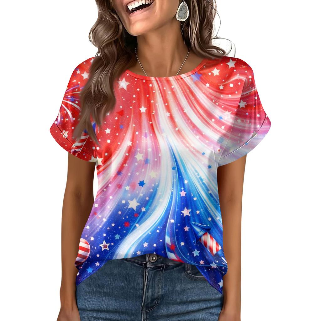 Damska Modna Casualowa Vintage Bluzka z Nadrukiem