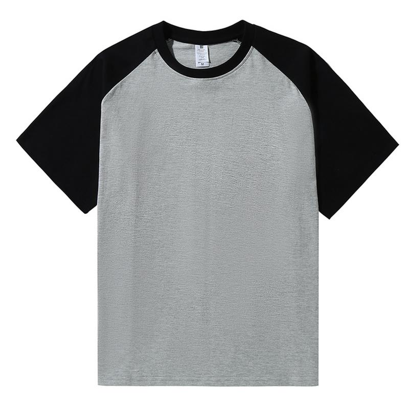 Zomer Unisex T-shirts Tops Tees Raglanmouw 100% Katoen Korte Mouw Streetwear Ronde Hals T-shirts KTB
