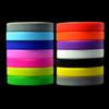 2 Pcs Men Women Silicone Wristbands Solid Color Sports Bracelet Bangle Gift
