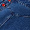 Ensembles décontractés en denim pour femmes, vestes slim à revers et manches bouffantes, pantalons droits taille haute, mode printemps 2025, ensemble 2 pièces pour femme