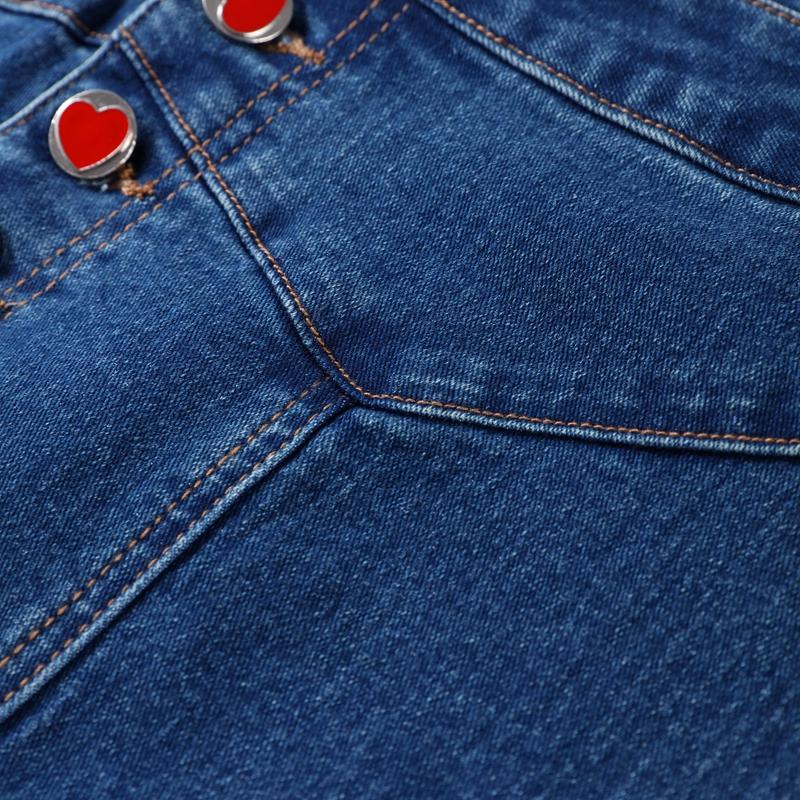 Ensembles décontractés en denim pour femmes, vestes slim à revers et manches bouffantes, pantalons droits taille haute, mode printemps 2025, ensemble 2 pièces pour femme