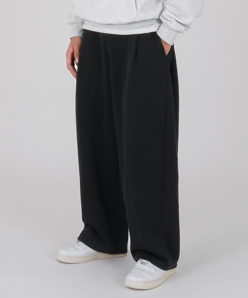 Opeumeideu [Fleece Lined] Side Pintuck Wide Sweatpants Pintuck Training Pants