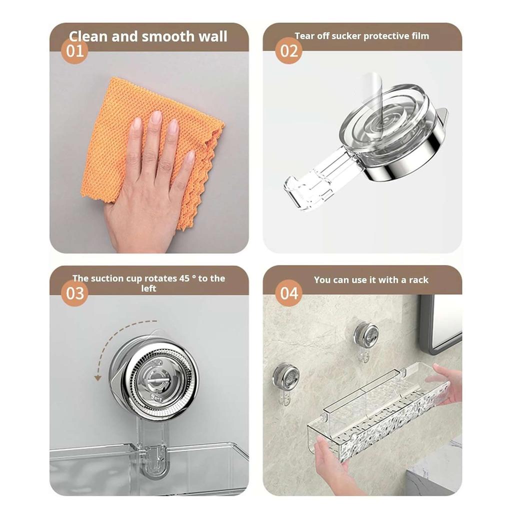 Acrylic Transparent Detachable Storage Rack Bathroom Wall Mounted Punch Free Cosmetic Storage Tray Makeup Organizer Shelf