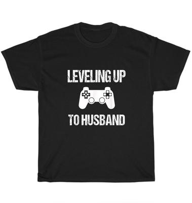 Aufleveln zum Ehemann Videospiele Bräutigam Verlobungs-T-Shirt Valentinstag Geschenk