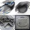 Used COACH Shoulder Bag Snap head F18377 Nylon/leather Dark marks Blue series gray Multifunctional