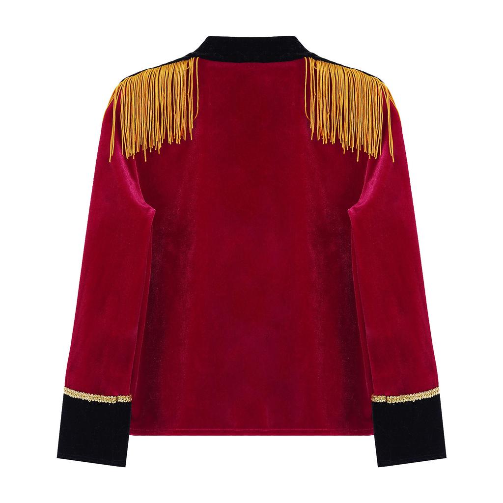 Haina Circ Baieti Uniforma Paza de Onoare Cosplay Maneci Lungi Ciciucuri Costum de Performance Topuri Jacheta