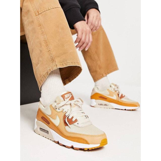 

Кроссовки Nike Air Max 90 бежевого цвета с овсянкой и чатни