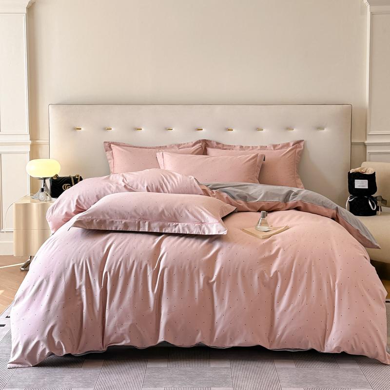 3 Piece Egyptian Cotton Bedding Set with 1 Duvet Cover and 2 Pillowcases Printed Soft Breathable Skin Friendly Comfortable