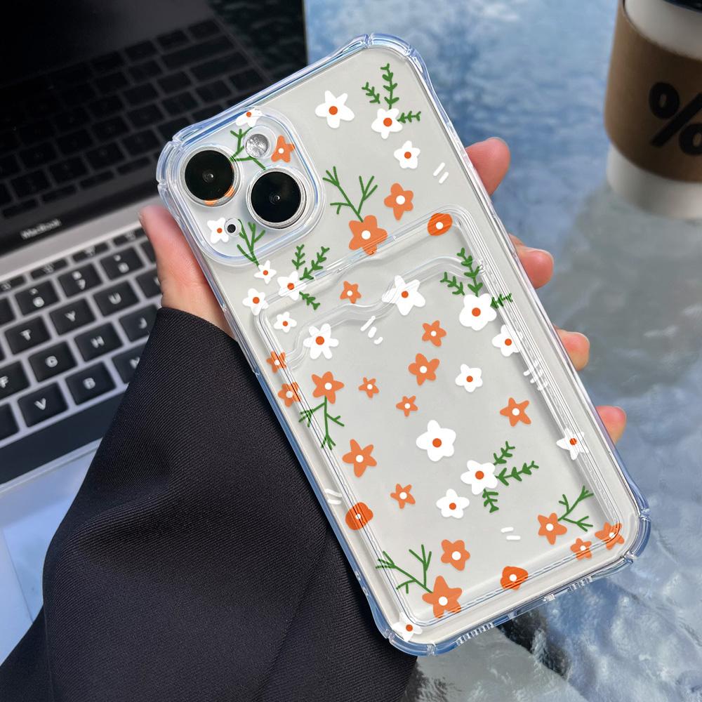 Card Phone Case for iPhone 11 13 XR 15 14 Pro Max iPhone 12 16 7 8 Plus XS Max Samsung S24 S23 A15 A55 A05 A54 Redmi 12 13C 13 9 Cartoon Protection
