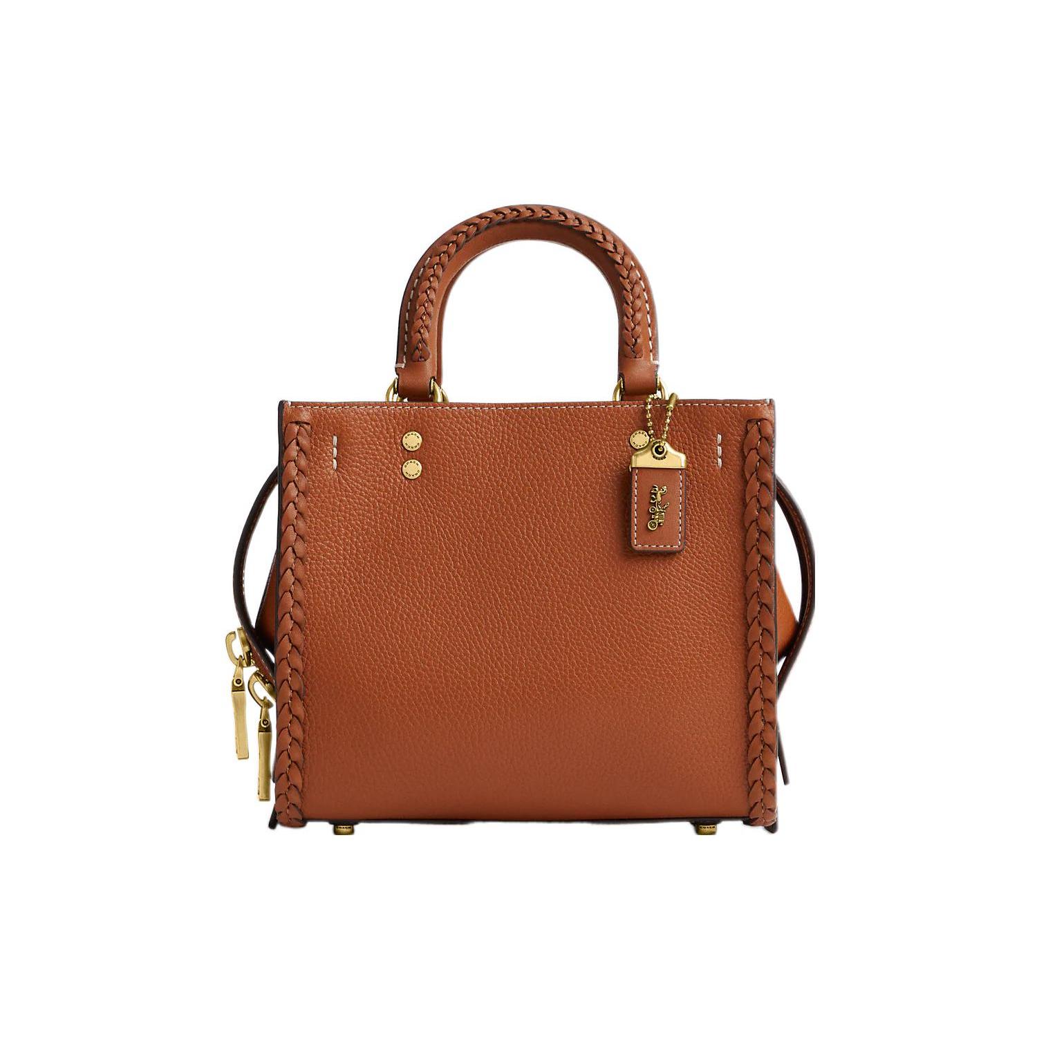 

Новая кожаная сумка-тоут COACH Rogue, сумка для покупок, дамская сумочка, сумка через плечо, сумка кроссбоди Трубы Женская Карамель CJ816-B4BAR 19.8*11.4*17.0CM