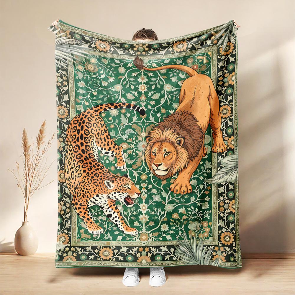 Global Choice Tropical Toucan Custom Print Blanket Teal Jungle Floral Designer Blanket for Bedroom Sofa Home Decor Gift Use
