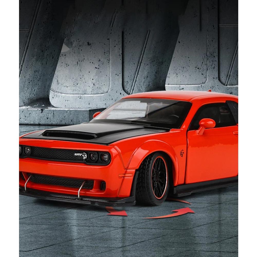 New 1/32 Dodge Challenger SRT Hellcat 2024 Alloy Model Car Toy Diecasts Metal Casting Sound and Light Car Toys for Children Vehicle