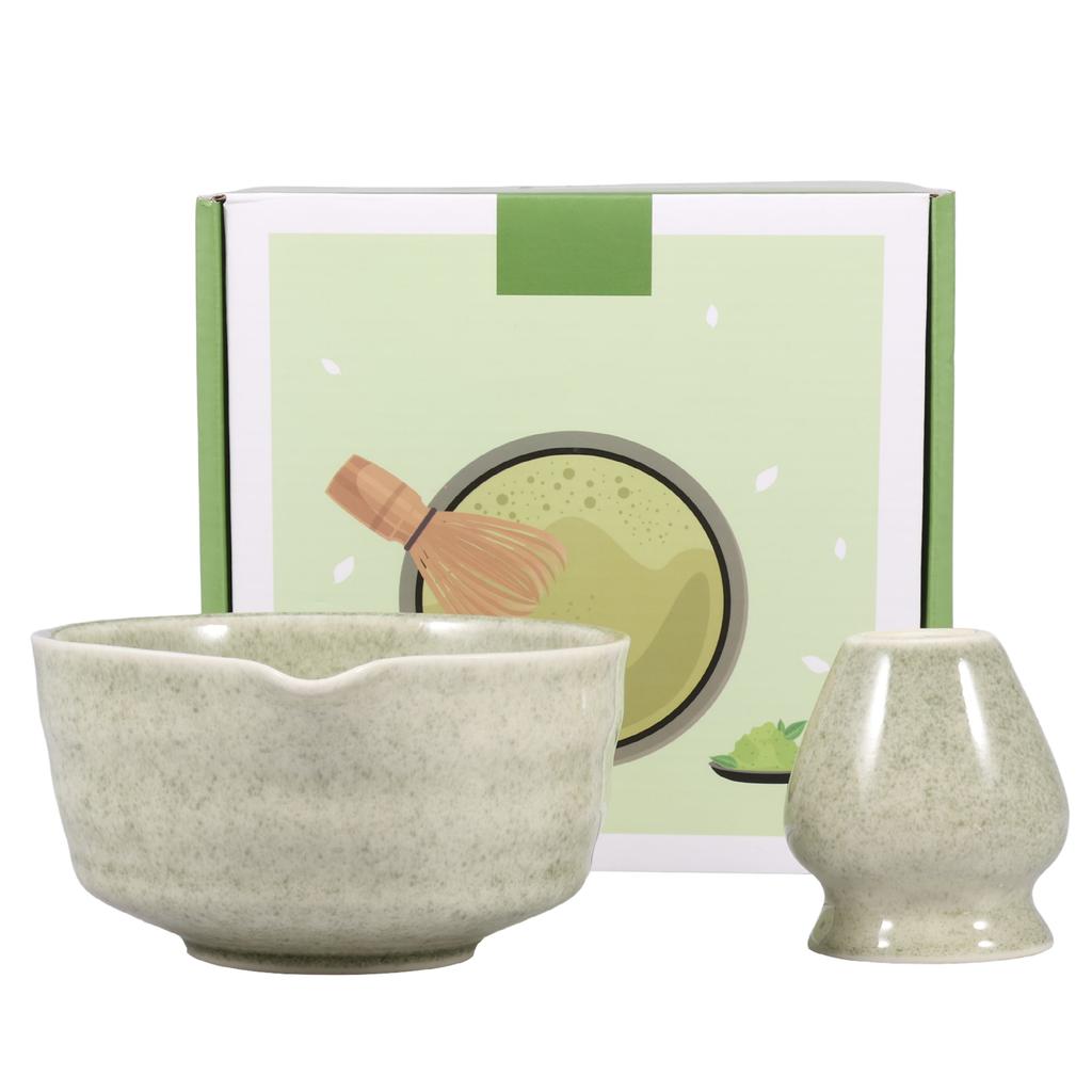 500/550 ML Matcha Tea Set Ceramic Matcha Bowl and Chasen Stand Kits Japanese Tea Set Matcha Accessories for Tea Lovers Beginner